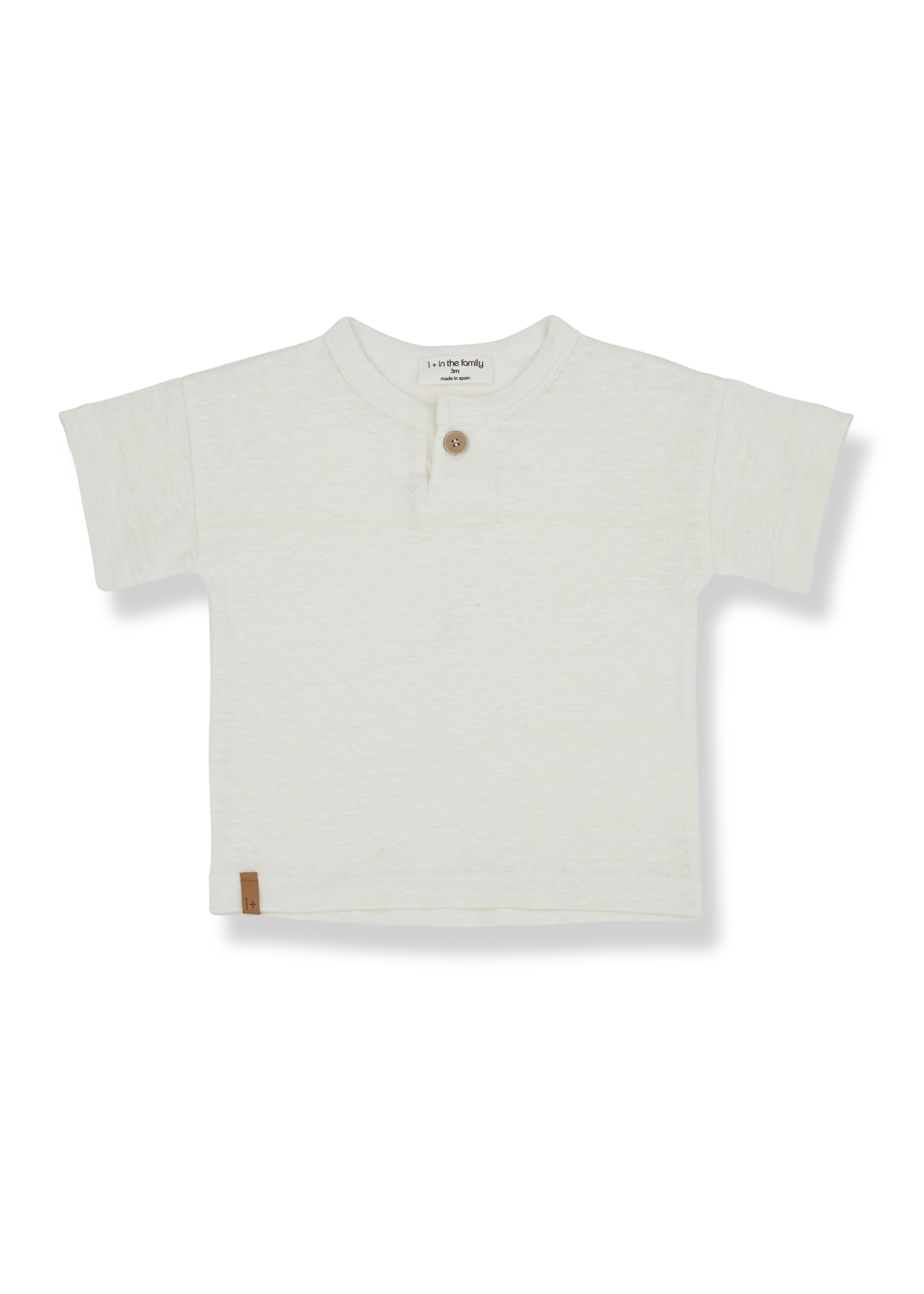1+ in the family 1+ in the family  - Valdarno - Ivory S.Sleeve Henley Shirt