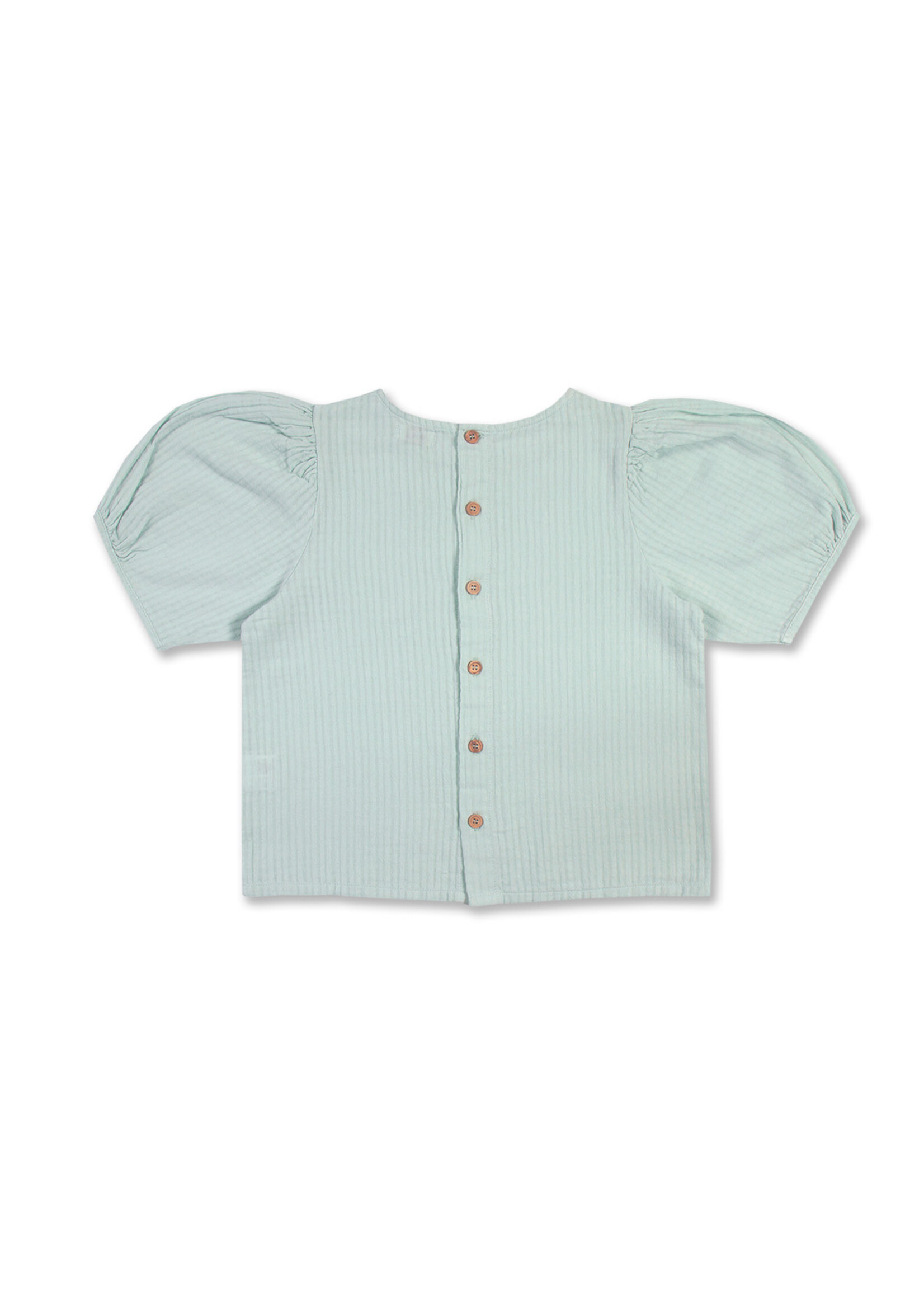 Petit Blush Petit Blush - Ballon Sleeve Blouse - Surf Spray