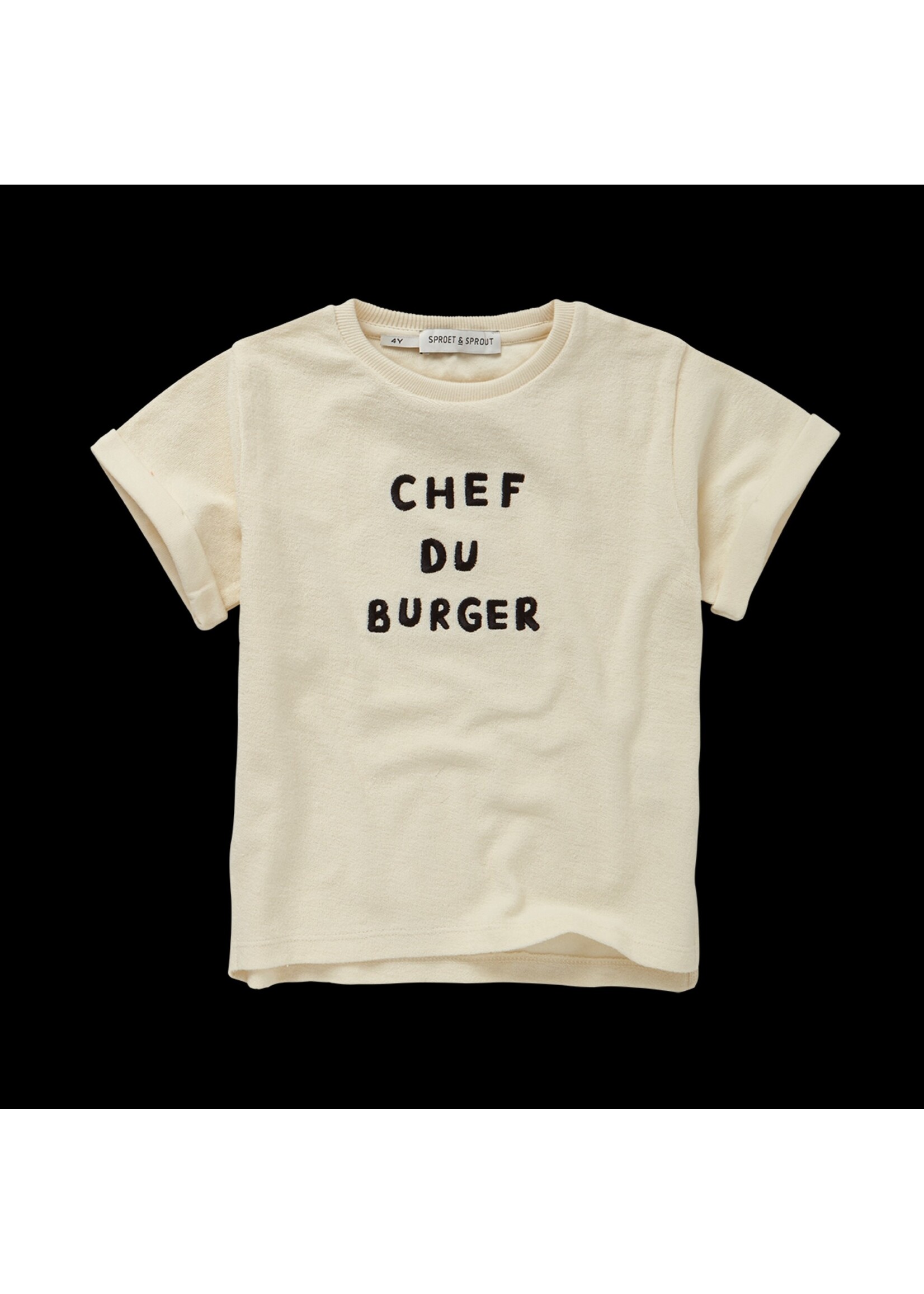 Sproet en Sprout Sproet en Sprout - Terry T-shirt Chef du burger Pear