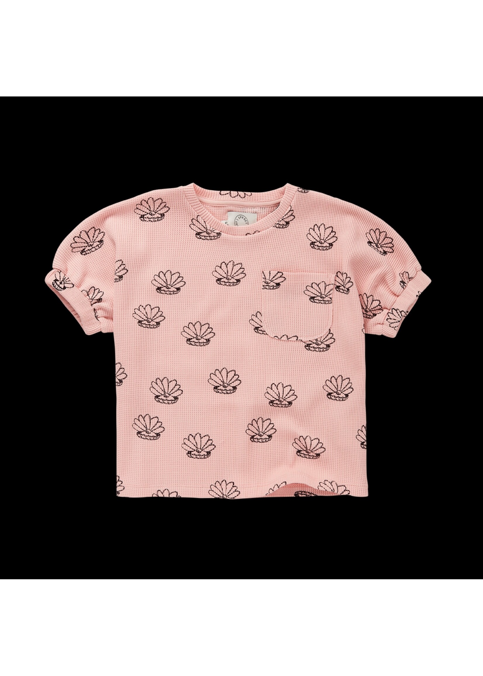 Sproet en Sprout Sproet en Sprout - T-shirt elastic Shell print Blossom