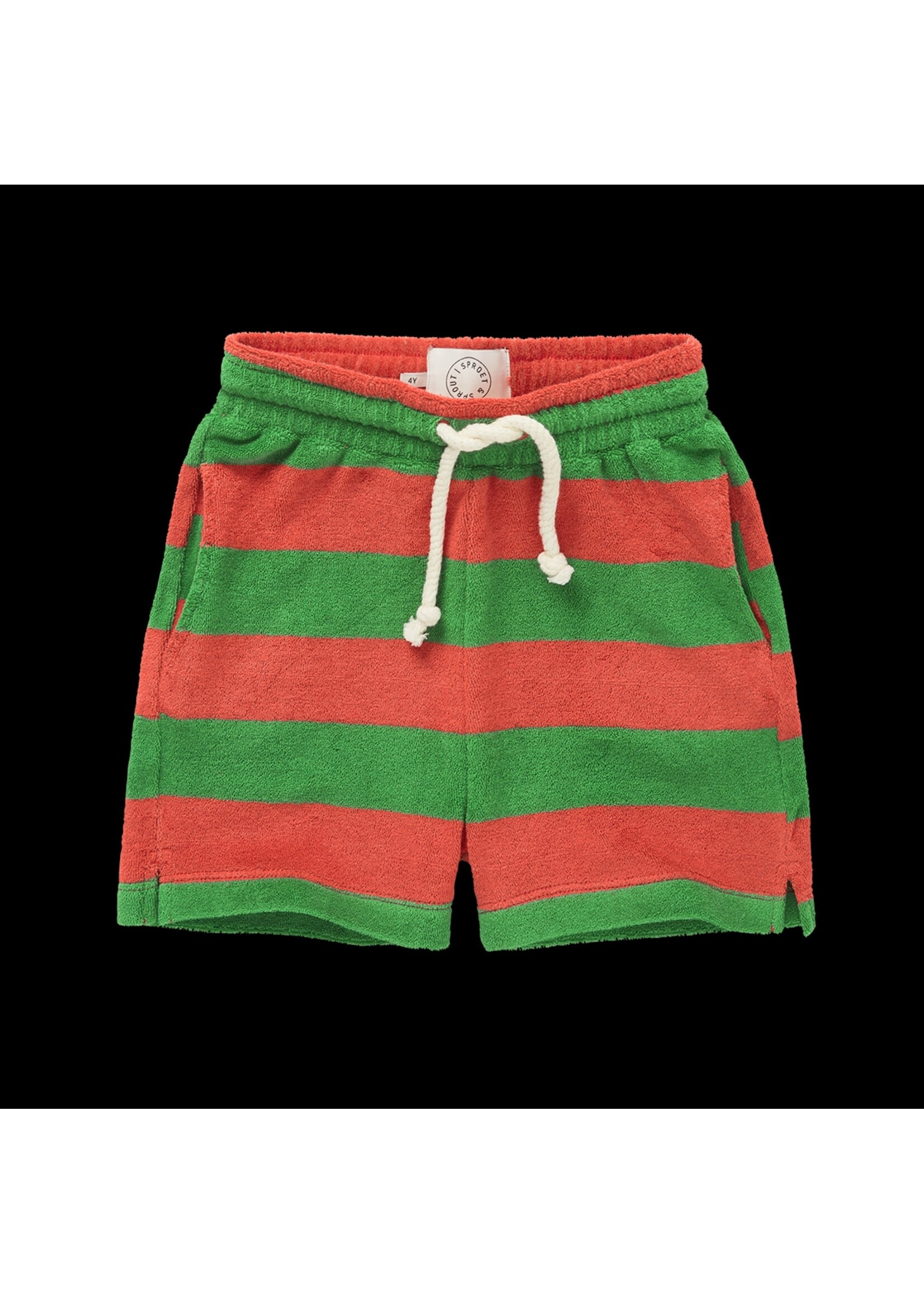 Sproet en Sprout Sproet en Sprout - Terry short boys stripe Coral