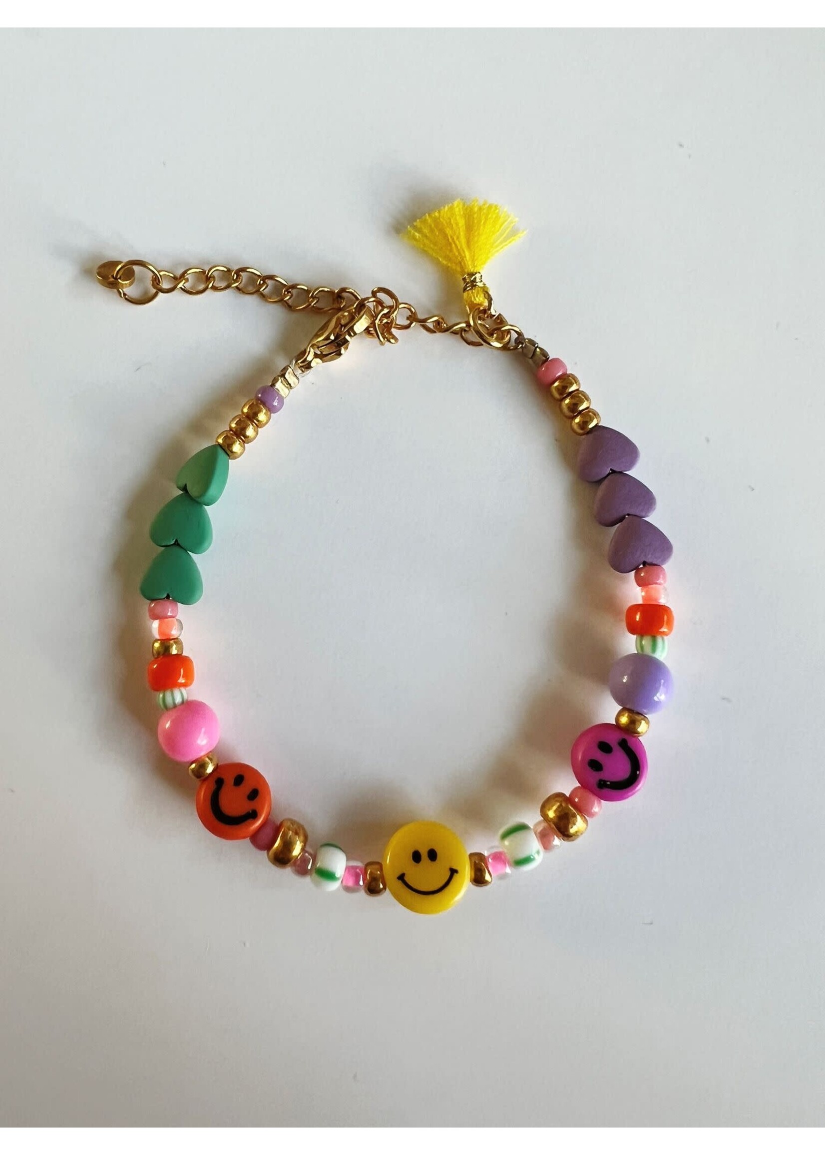 ByMelo By Melo - Armbandje Smiley hartjes