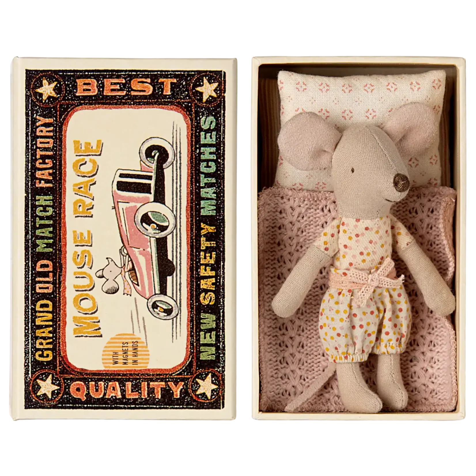 Maileg Maileg - Little sister mouse in matchbox