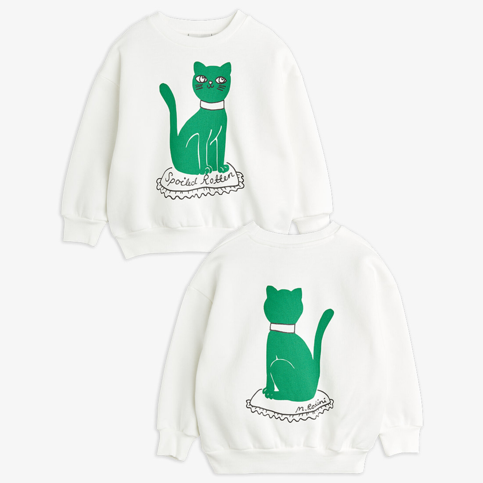 MINI RODINI Mini Rodini - Cat Sp Sweatshirt - White