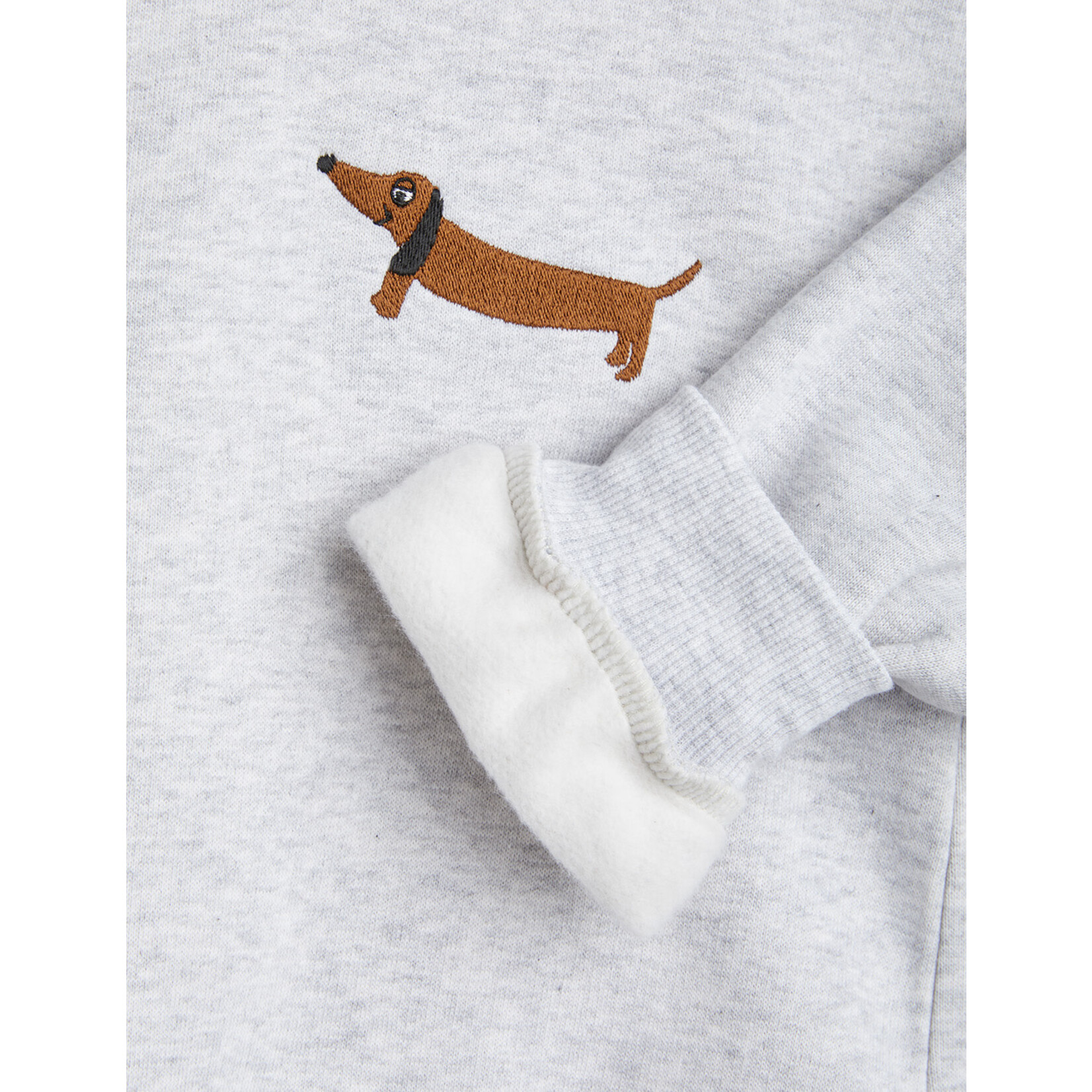 MINI RODINI Mini Rodini - Dog Emb Sweatshirt - Grey Melange