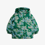 MINI RODINI Mini Rodini - Daisys Aop Heavy Hooded Puffer Jacket - Green