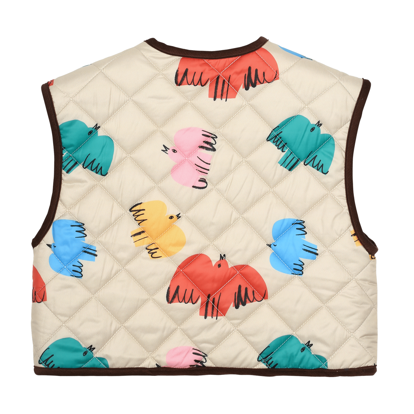 Jelly Mallow Jelly Mallow - Flower Patch Reversible Vest - Brown