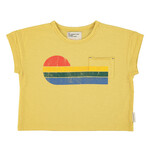 Piupiuchick Piupiuchick - T'Shirt | Yellow W/ Multicolor Wave Print