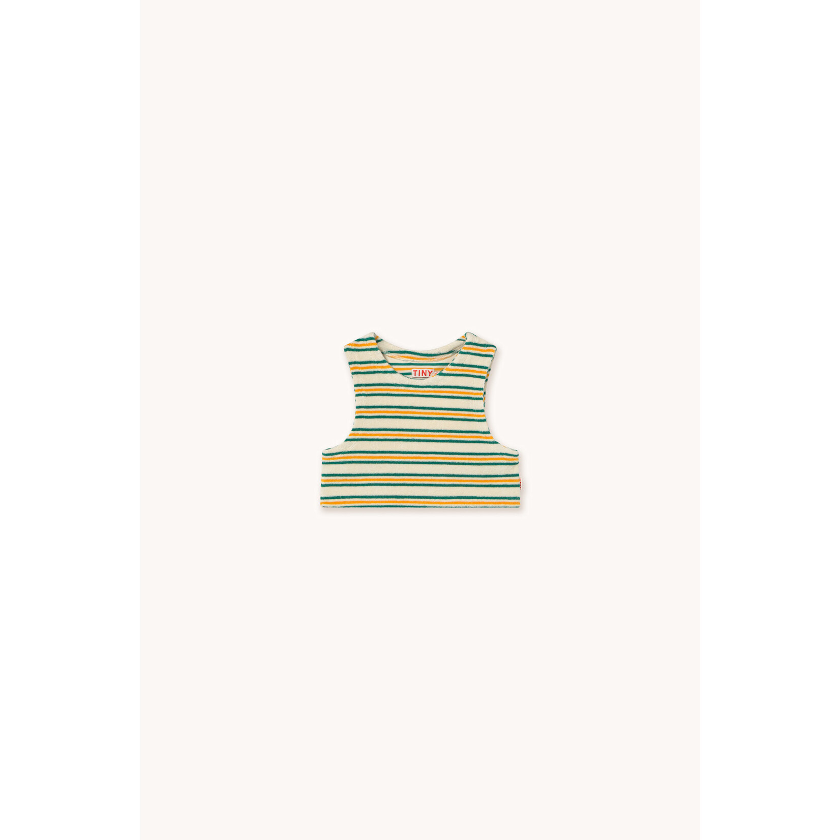 Tiny Cottons Tiny Cottons - Stripes Multicolor Sleeveless Tee Light Cream