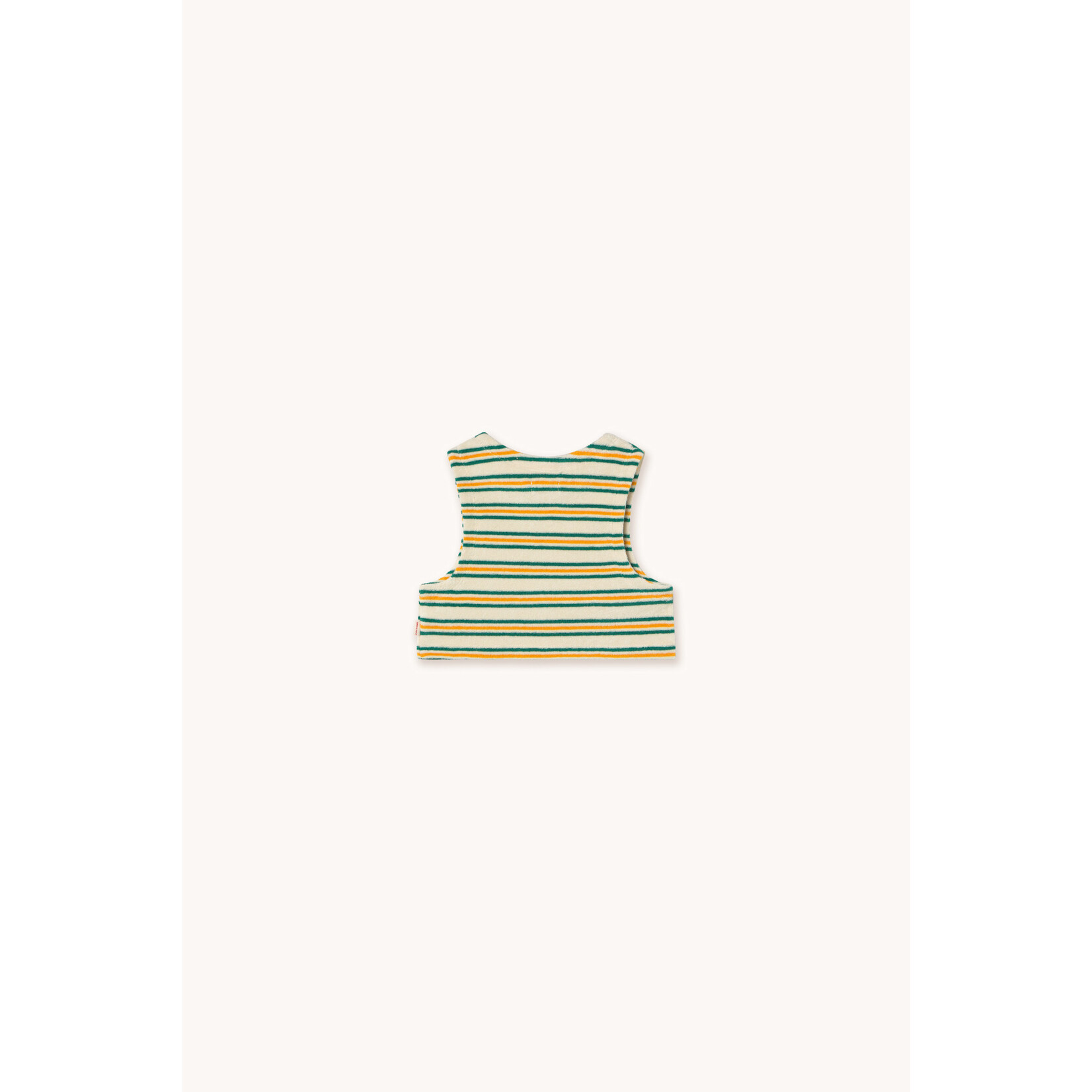Tiny Cottons Tiny Cottons - Stripes Multicolor Sleeveless Tee Light Cream