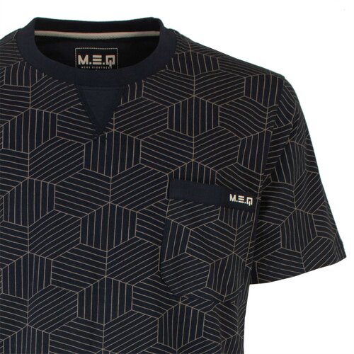 M.E.Q. MESAH1405A MEQ heren shortama Navy Blauw.