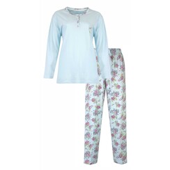 TEPYD1403A Tenderness dames pyjama Licht Blauw.