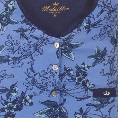 Medaillon MENGD1405A Medaillon dames nachthemd Blauw.