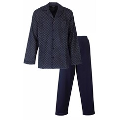 PHPYH1414A Paul Hopkins doorknoop heren pyjama Donker Blauw.