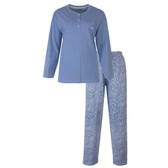 MEPYD1411A Medaillon dames pyjama Blauw.