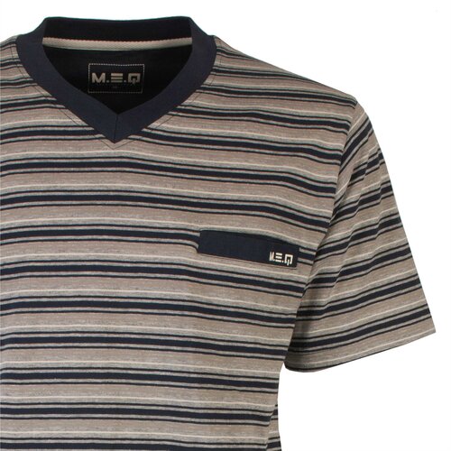 M.E.Q. MESAH1404A MEQ heren shortama Navy Blauw.