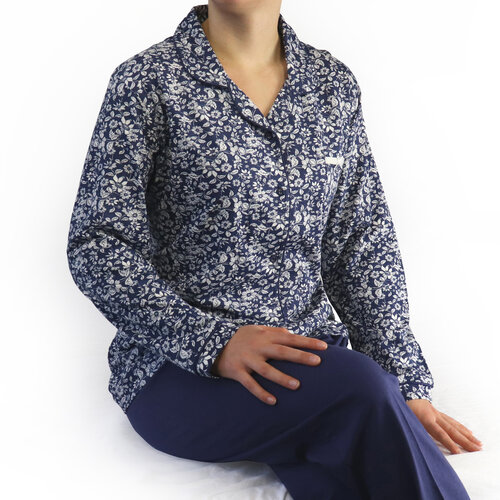 Medaillon MEPYD1409A Medaillon dames pyjama Blauw.