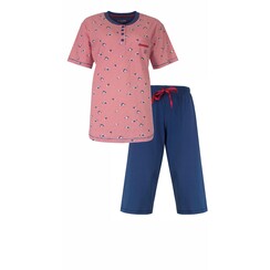 IRPYD15007A Irresistible dames 3/4 pyjama Blauw.