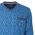 M.E.Q. MEPYH15008A MEQ Heren Pyjama V hals Blauw.