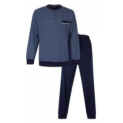 PHPYH15005A Paul Hopkins Heren Pyjama Geprint Dessin Donker Blauw.