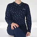 Medaillon MEPYD15007A Medaillon dames pyjama donker blauw.