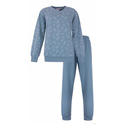 TEPYD25010A Tenderness dames Fleece  Pyjama Denim Blauw.
