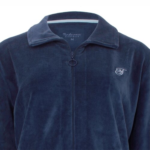 Tenderness TEHSD25001A Tenderness dames Huispak Velours Blauw.
