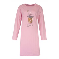 TPNGD25010A Temptation dames Big Shirt Roze.