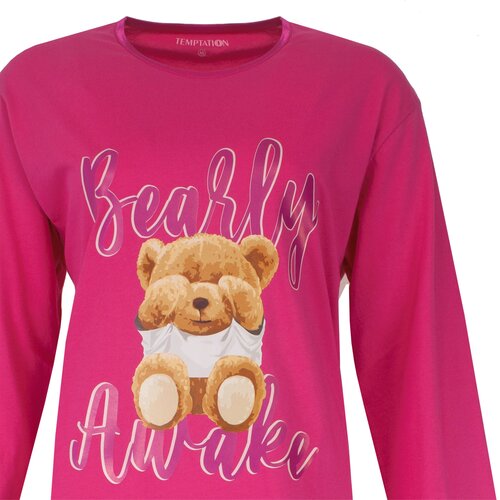 Temptation TPNGD25002A Temptation dames Big Shirt Fuchsia.