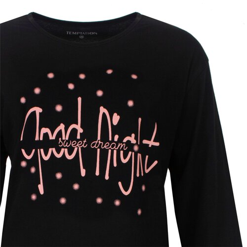 Temptation TPNGD25001A Temptation dames Big Shirt Zwart.