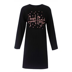 TPNGD25001A Temptation dames Big Shirt Zwart.