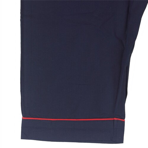 Paul Hopkins PHPYH25022A Paul Hopkins Heren Pyjama Geweven Blauw Rood.