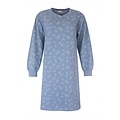 Tenderness TENGD25010A Tenderness dames Fleece Nachthemd Denim Blauw.