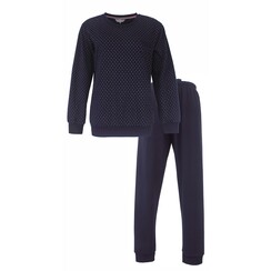TEPYD25012A Tenderness dames Fleece Pyjama Donker Blauw.