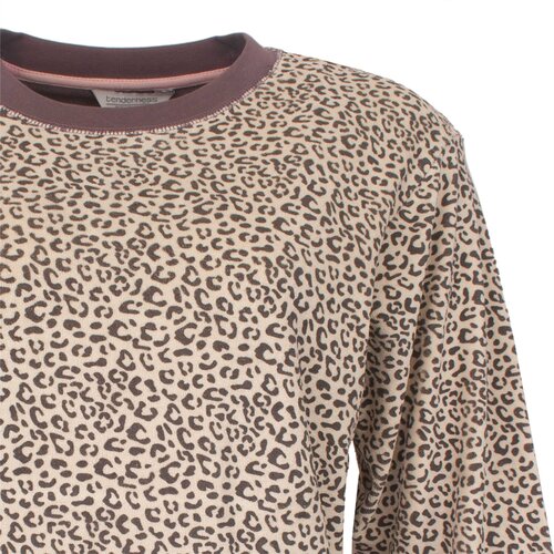 Tenderness TEPYD25006A Tenderness dames Badstof Pyjama Bruin.