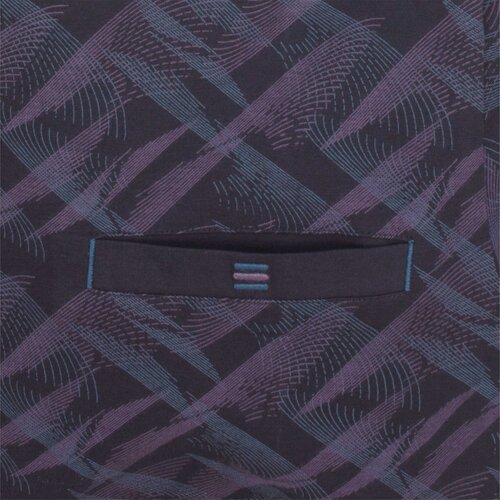 M.E.Q. MEPYH25006A MEQ Heren Pyjama Ronde Hals Lange Mouw Blauw.