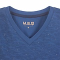 M.E.Q. MEPYH25001A MEQ Heren Pyjama V-hals Lange Mouw Blauw.