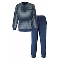 Paul Hopkins PHPYH25008A Paul Hopkins Heren Badstof Pyjama Blauw.