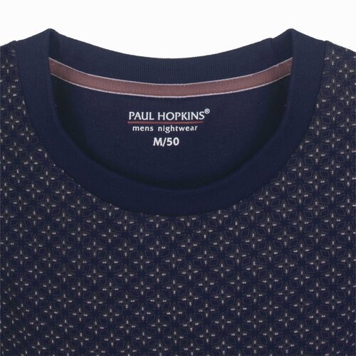 Paul Hopkins PHPYH25023A Paul Hopkins Heren Fleece Pyjama Donker Blauw.