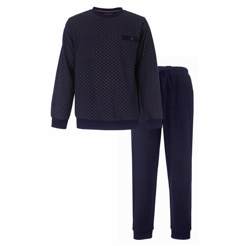 Paul Hopkins PHPYH25023A Paul Hopkins Heren Fleece Pyjama Donker Blauw.