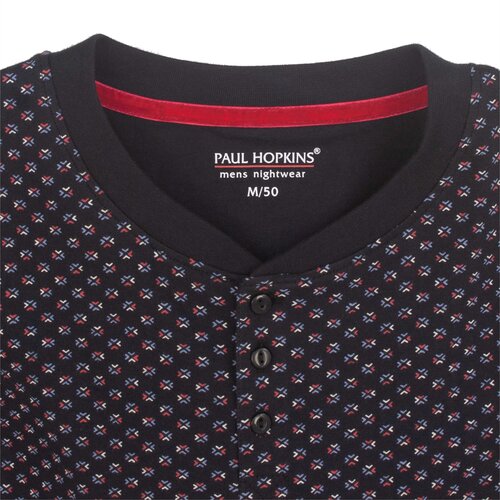 Paul Hopkins PHNGH25001A Paul Hopkins Heren Nachthemd Donker Blauw.