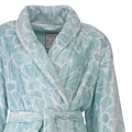 Tenderness TEBRD25001A Tenderness dames Fleece Badjas Ochtendjas Aqua.