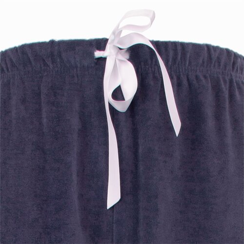 Medaillon MEPYD25005A Medaillon dames Doorknoop Velours Pyjama  Donker Blauw.