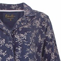 Medaillon MEPYD25005A Medaillon dames Doorknoop Velours Pyjama  Donker Blauw.