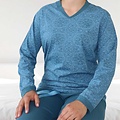 Medaillon MEPYD25009A Medaillon dames Pyjama Petrol Blauw.
