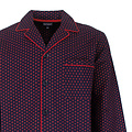 Paul Hopkins PHPYH25022A Paul Hopkins Heren Pyjama Geweven Blauw Rood.