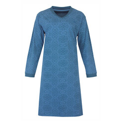 MENGD25009A Medaillon dames Nachthemd Petrol  Blauw.