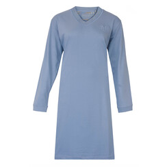 MENGD25003A Medaillon dames Nachthemd Blauw.