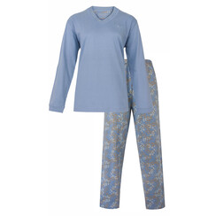 MEPYD25003A Medaillon dames Pyjama Blauw.