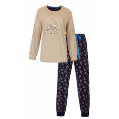 MEPYD25006A Medaillon dames Pyjama Beige.
